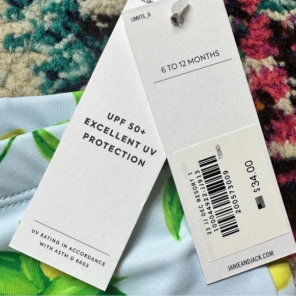 Janie and Jack Lemon Print Swim Shorts NEW - Picture 4 of 4